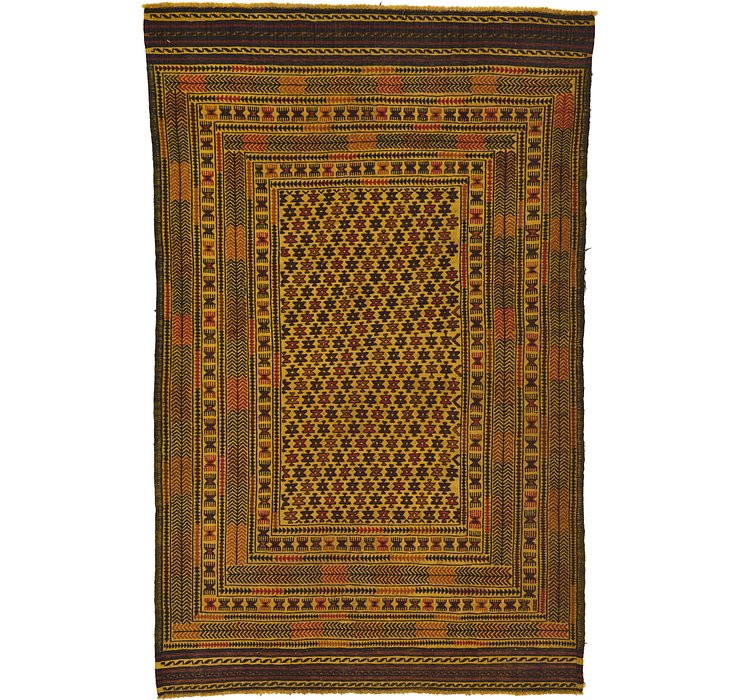 4' 3 x 6' 8 Kilim Afghan Rug