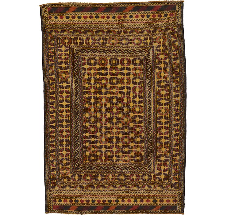 4' 5 x 6' 5 Kilim Afghan Rug
