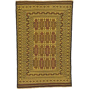 4' 2 x 6' 3 Kilim Afghan Rug