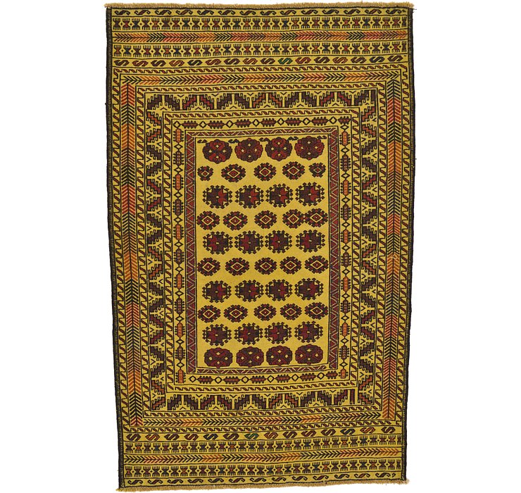 4' 2 x 6' 3 Kilim Afghan Rug