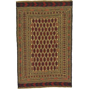 Unique Loom 4' 2 x 6' 5 Kilim Afghan Rug