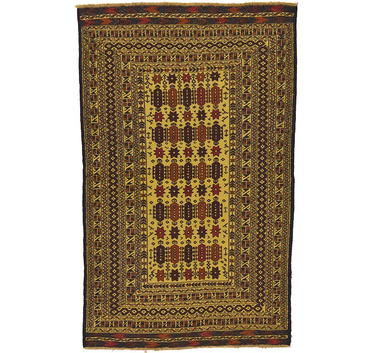 4' x 6' 2 Kilim Afghan Rug