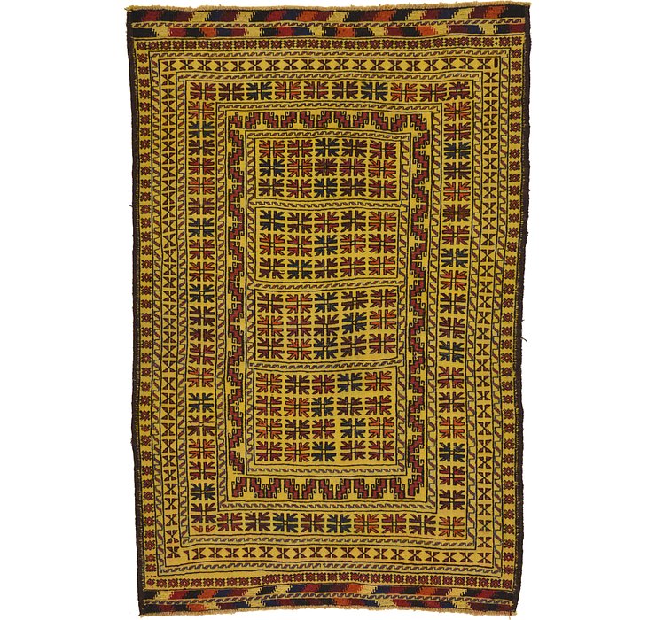 4' x 6' 2 Kilim Afghan Rug