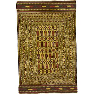 4' 2 x 6' 5 Kilim Afghan Rug