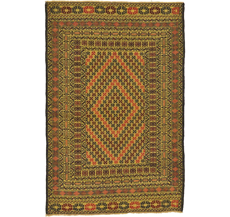 4' x 6' 2 Kilim Afghan Rug