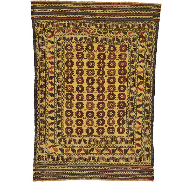 4' 2 x 5' 9 Kilim Afghan Rug