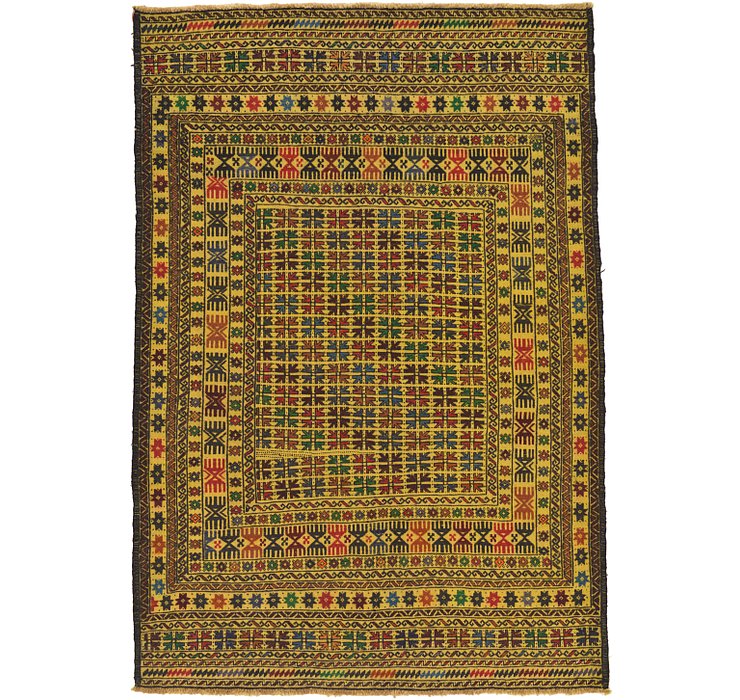4' 3 x 6' Kilim Afghan Rug