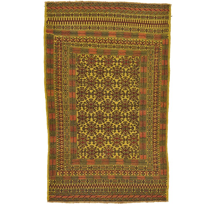 4' x 6' 3 Kilim Afghan Rug