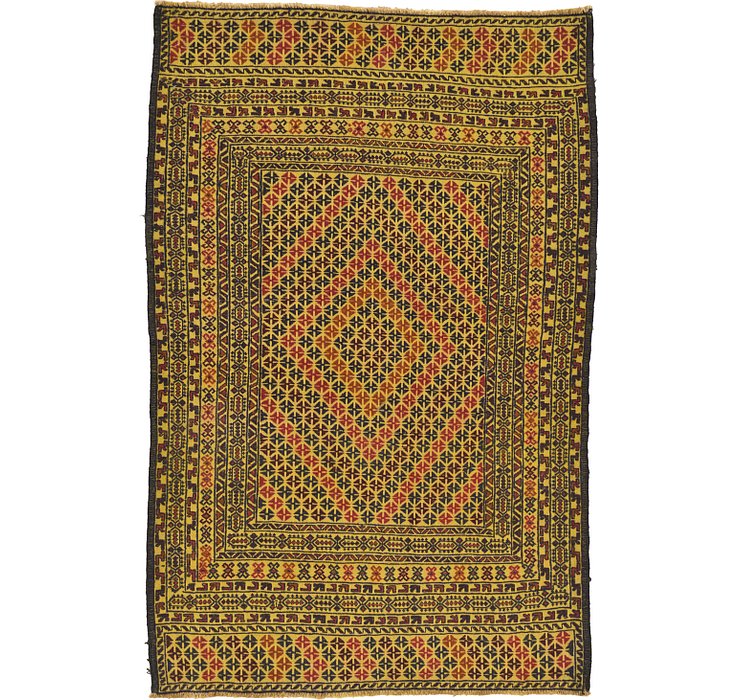 4' x 6' 2 Kilim Afghan Rug