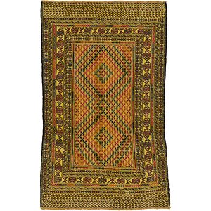 4' x 6' 5 Kilim Afghan Rug