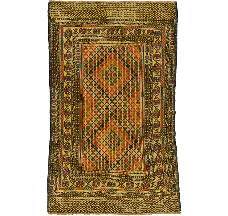 4' x 6' 5 Kilim Afghan Rug