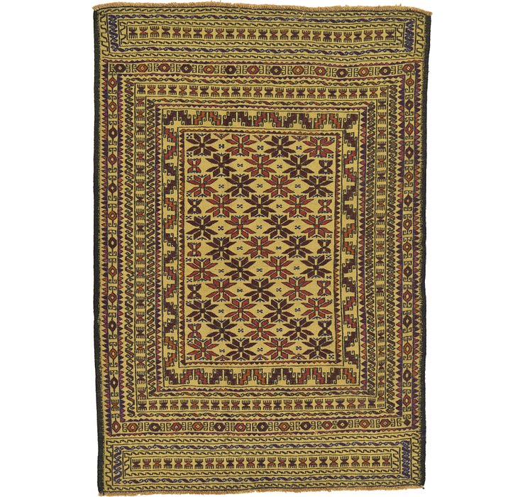 4' 4 x 6' 3 Kilim Afghan Rug