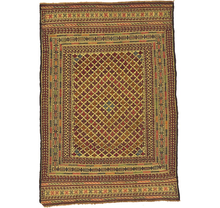 4' 2 x 6' Kilim Afghan Rug