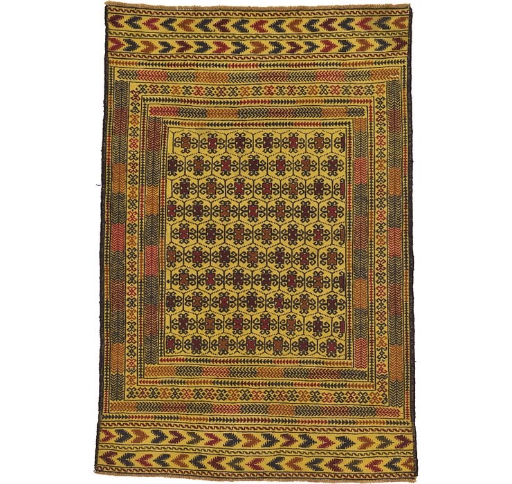 4' x 6' 3 Kilim Afghan Rug