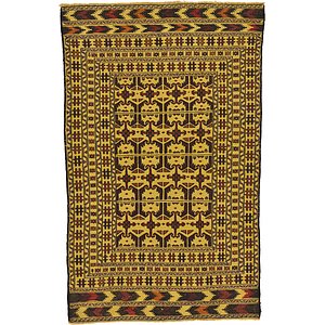 4' x 6' 5 Kilim Afghan Rug
