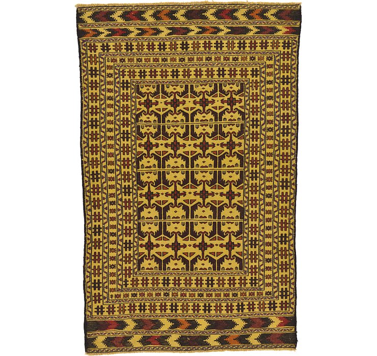 4' x 6' 5 Kilim Afghan Rug