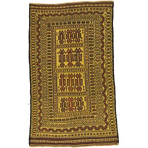3' 10 x 6' 5 Kilim Afghan Rug