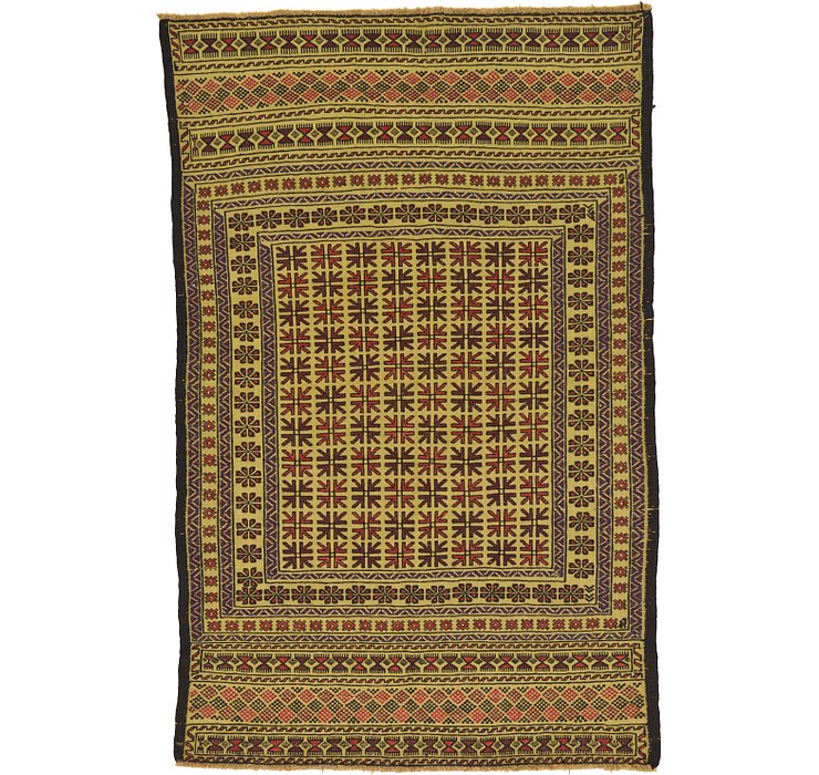 4' x 6' 2 Kilim Afghan Rug