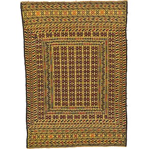 4' 2 x 5' 10 Kilim Afghan Rug