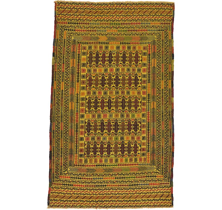 3' 8 x 6' Kilim Afghan Rug