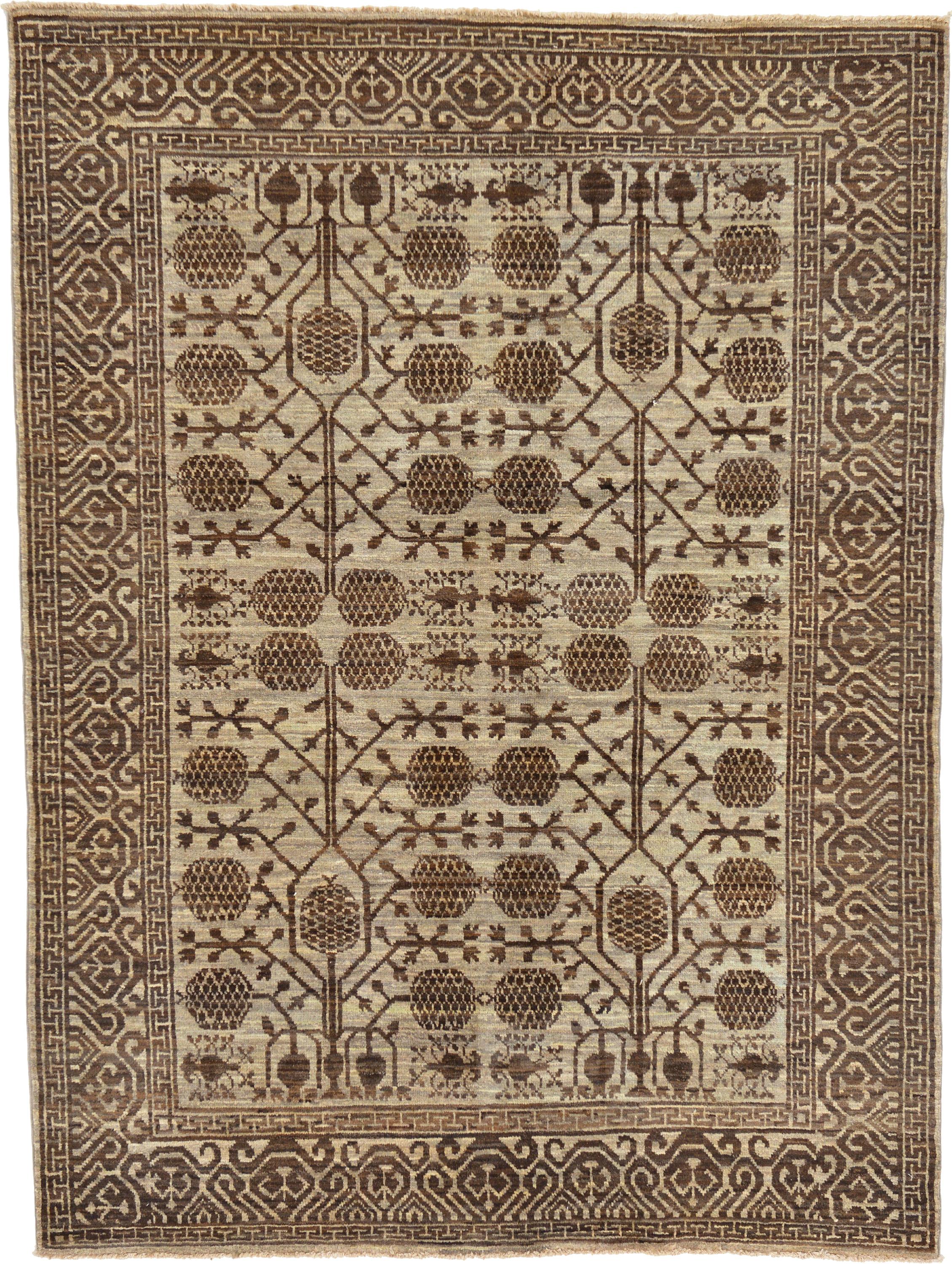 Taupe 4' 10 x 6' 6 Khotan Ziegler Oriental Rug eSaleRugs