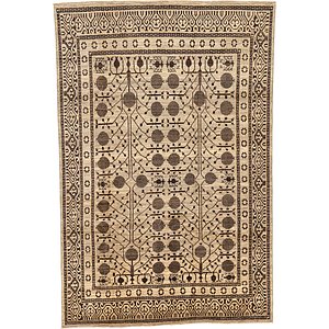 6' 7 x 10' Khotan Ziegler Oriental...