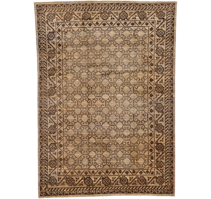 6' 8 x 9' 6 Khotan Ziegler Oriental...