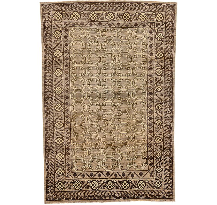 6' 5 x 9' 8 Khotan Ziegler Oriental...
