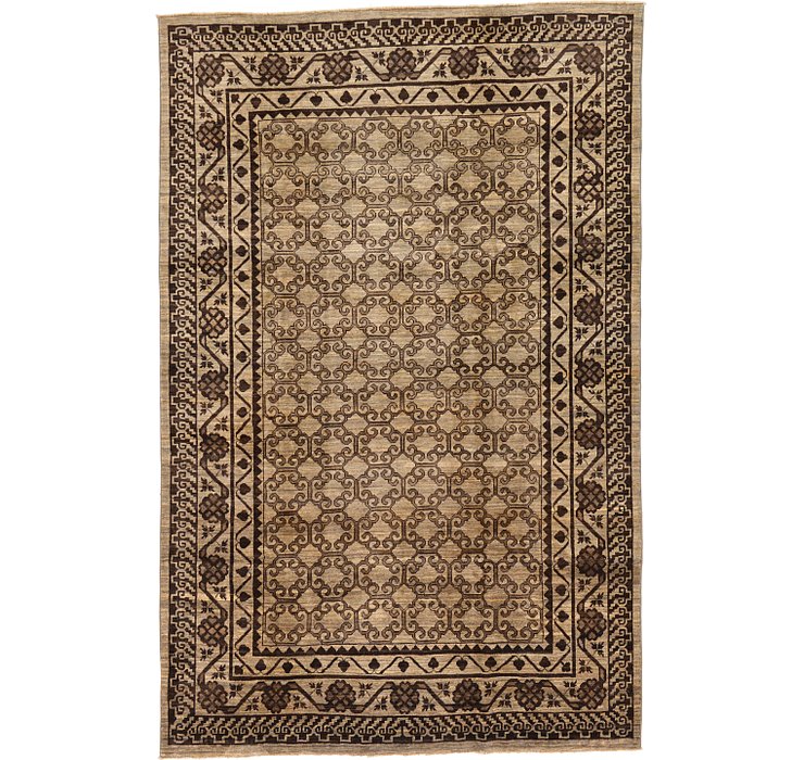 6' 4 x 10' Khotan Ziegler Oriental...
