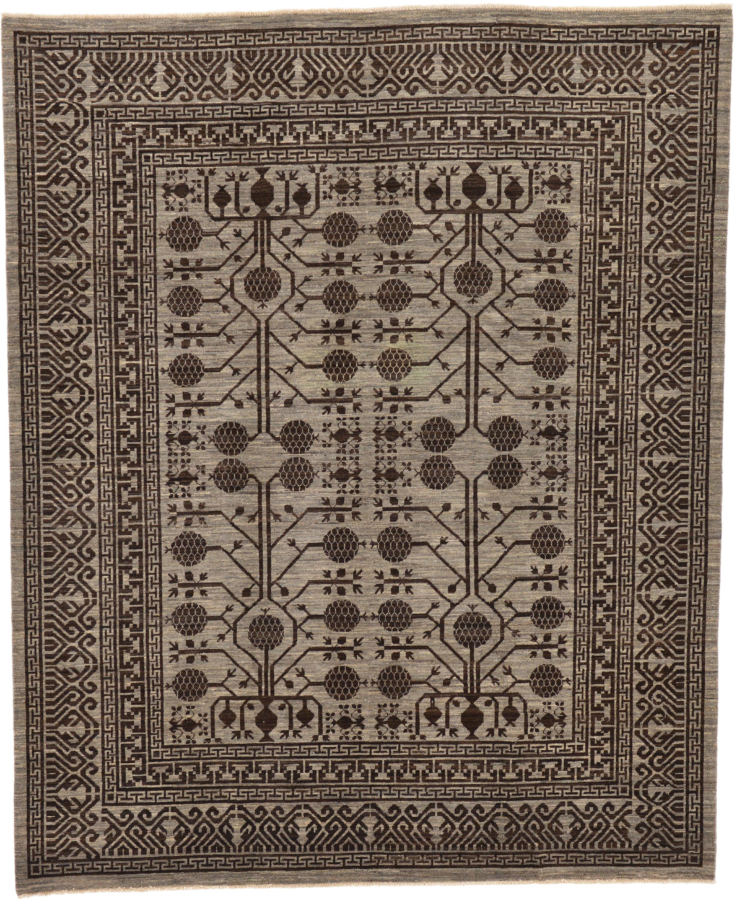 Taupe 8' 2 x 10' Khotan Ziegler Oriental Rug eSaleRugs