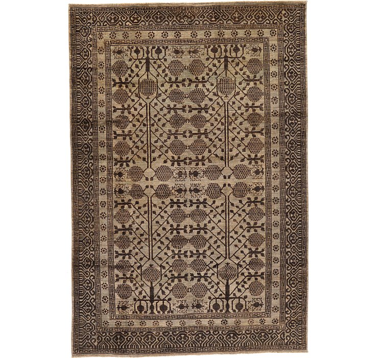 6' 6 x 9' 8 Khotan Ziegler Oriental...