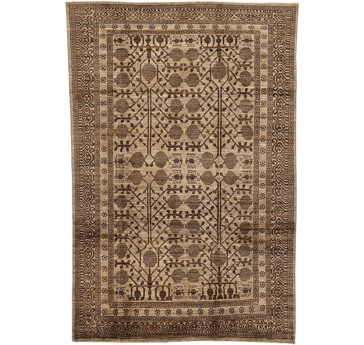 6' 4 x 9' 6 Khotan Ziegler Oriental...