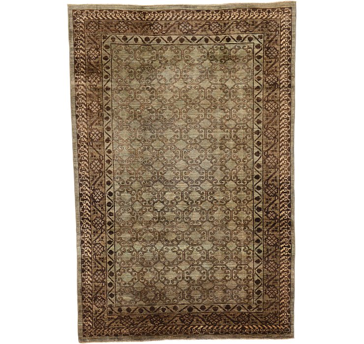 6' 5 x 9' 7 Khotan Ziegler Oriental...