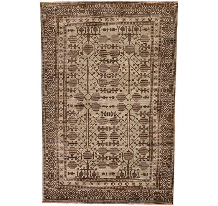 6' 9 x 10' 2 Khotan Ziegler Oriental...