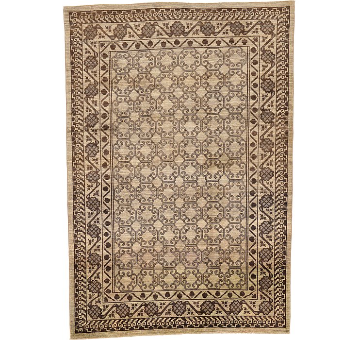 6' 6 x 9' 6 Khotan Ziegler Oriental...