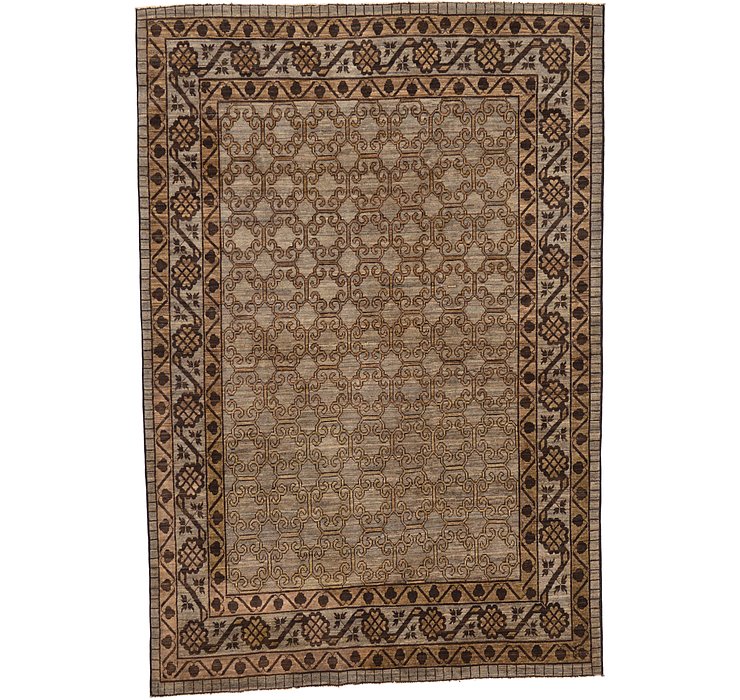 6' 6 x 9' 6 Khotan Ziegler Oriental...