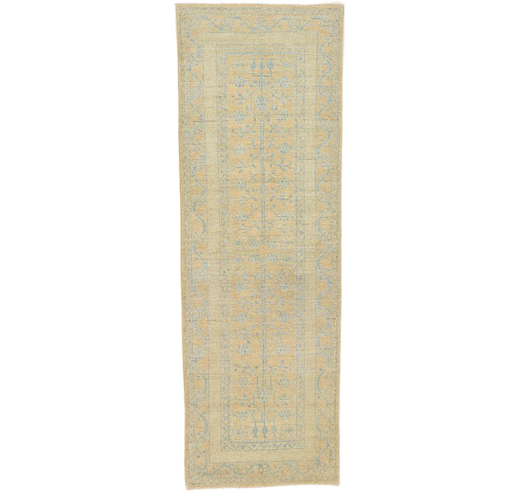 3' 2 x 9' 4 Khotan Ziegler Oriental...