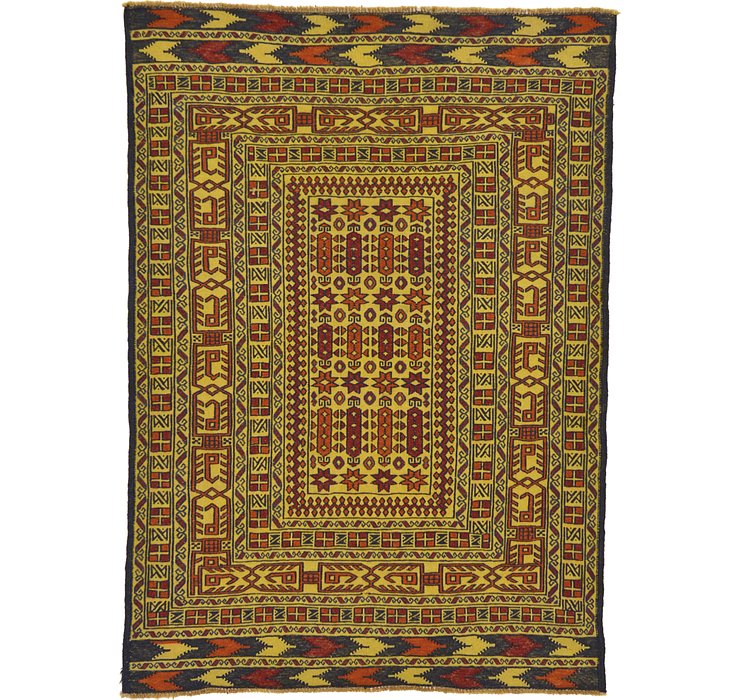 4' 2 x 6' Kilim Afghan Rug