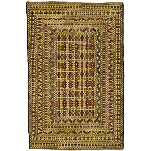 4' 2 x 6' 4 Kilim Afghan Rug