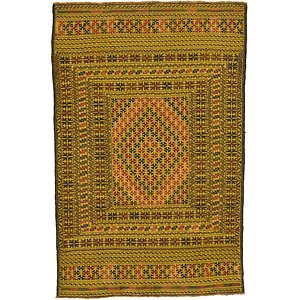4' 3 x 6' 5 Kilim Afghan Rug