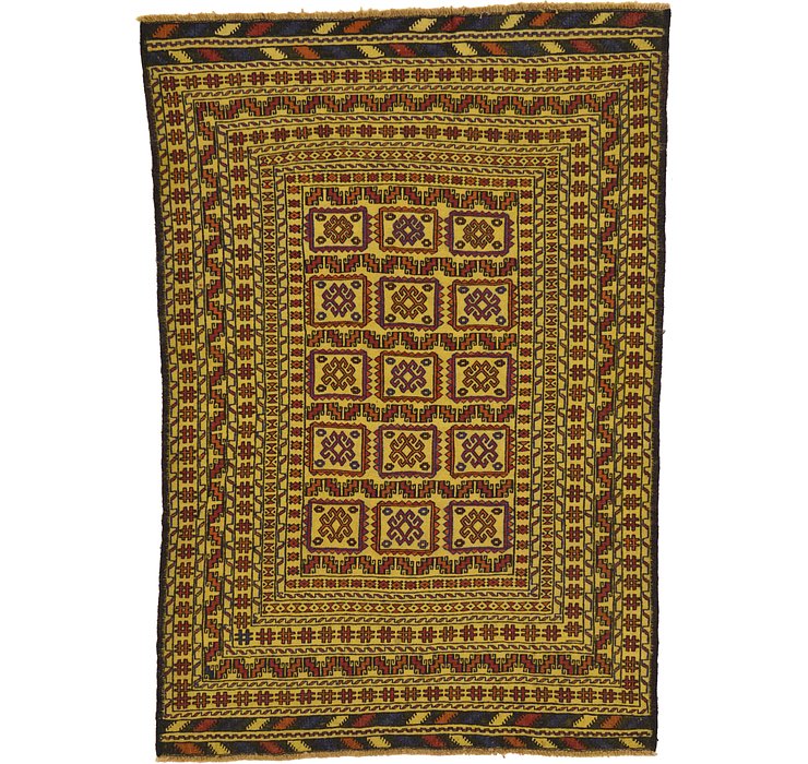 4' 3 x 6' 2 Kilim Afghan Rug