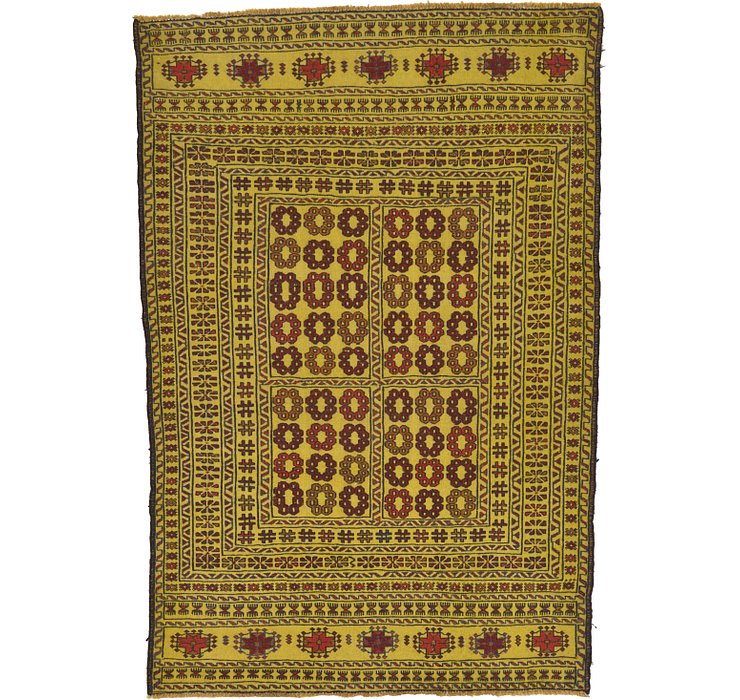 4' 2 x 6' 3 Kilim Afghan Rug