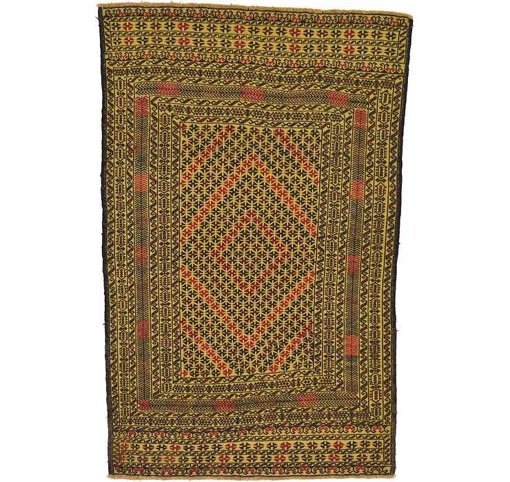 4' 2 x 6' 4 Kilim Afghan Rug