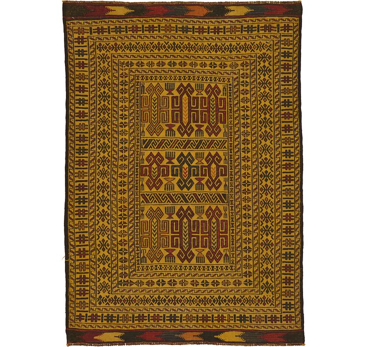4' 3 x 6' Kilim Afghan Rug