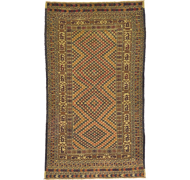 3' 10 x 6' 7 Kilim Afghan Rug