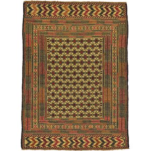 4' 6 x 6' 2 Kilim Afghan Rug