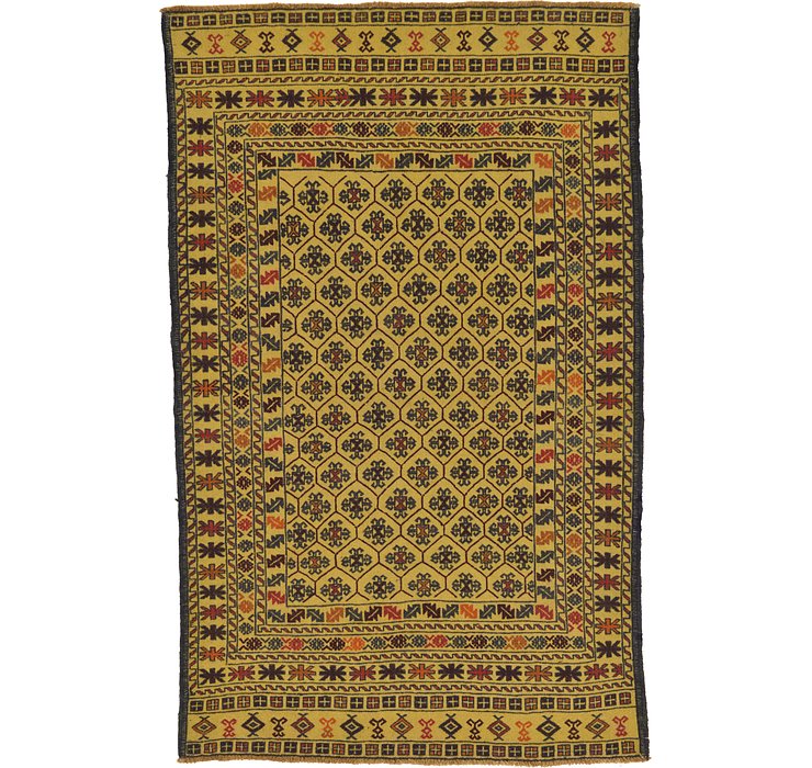4' x 6' 6 Kilim Afghan Rug