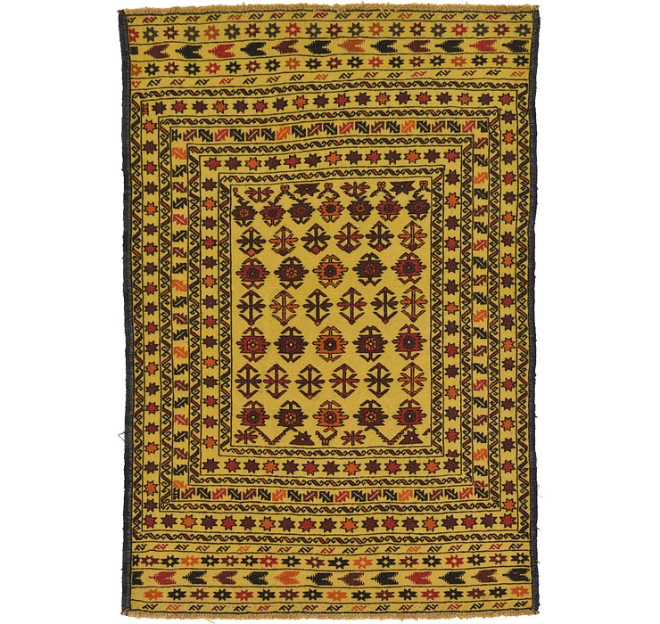 4' 3 x 6' 2 Kilim Afghan Rug
