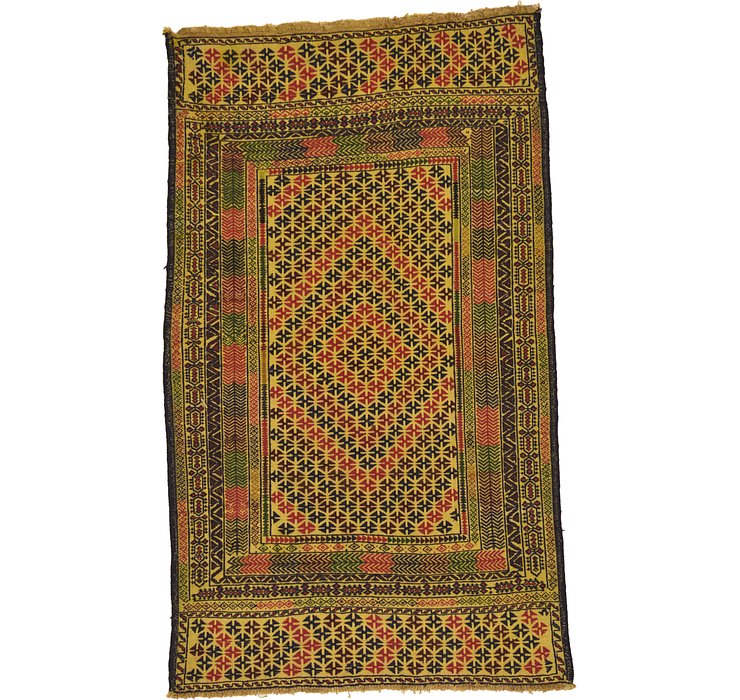 3' 5 x 5' 9 Kilim Afghan Rug