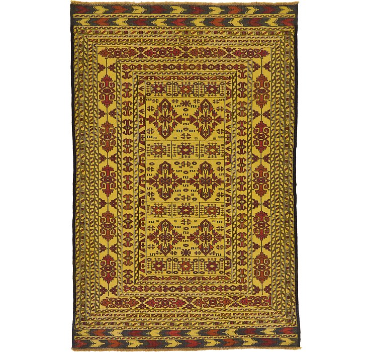 4' x 6' 3 Kilim Afghan Rug